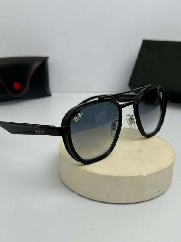 عینک Rb-3676m تمام مشکی عدسی هایلایت آبی - Image 3