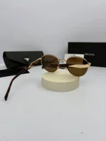 عینک پرادا prada spr-56z عدسی قهوه ای دسته هاوانا - Image 5