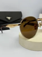 عینک پرادا prada spr-56z عدسی قهوه ای دسته هاوانا - Image 4