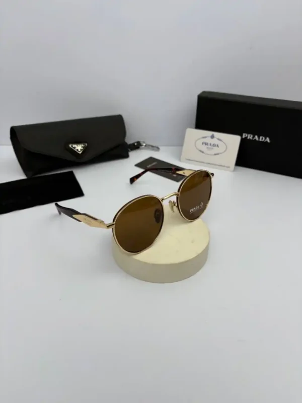 عینک پرادا prada spr-56z عدسی قهوه ای دسته هاوانا - Image 3