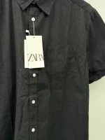 پیراهن لینن آستین‌کوتاه والدیگرانو zara - Image 6
