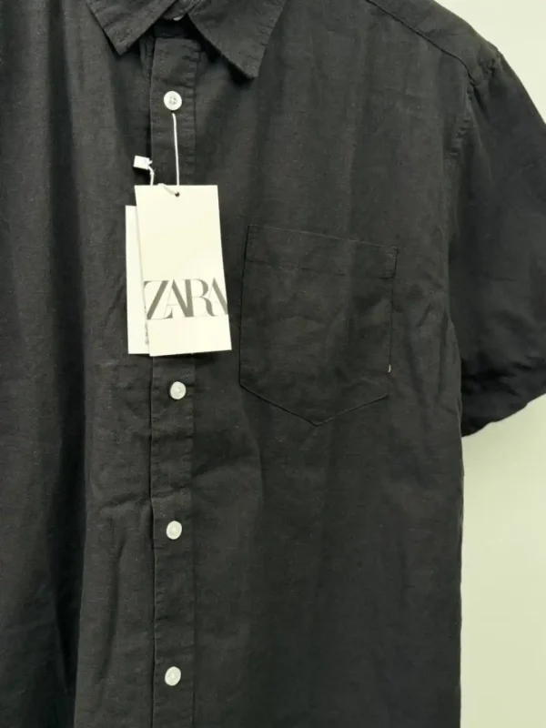 پیراهن لینن آستین‌کوتاه والدیگرانو zara - Image 6