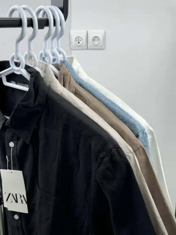 پیراهن لینن آستین‌کوتاه والدیگرانو zara - Image 17