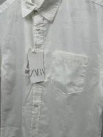 پیراهن لینن آستین‌کوتاه والدیگرانو zara - Image 16
