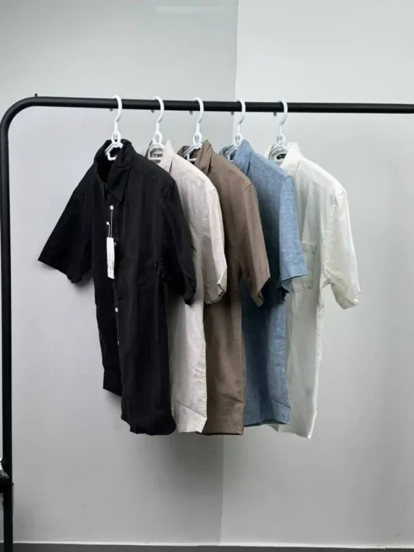 پیراهن لینن آستین‌کوتاه والدیگرانو zara - Image 1