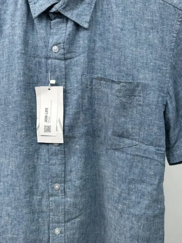 پیراهن لینن آستین‌کوتاه والدیگرانو zara - Image 12