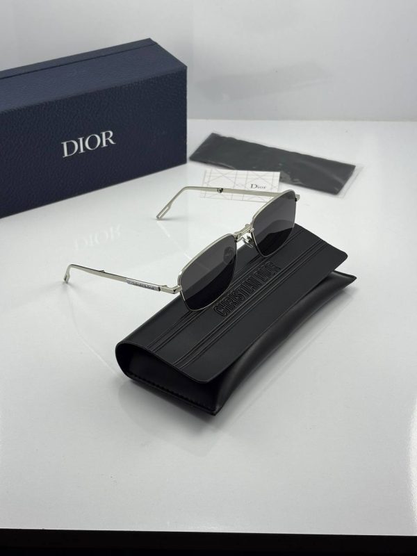عینک فریم نقره ای عدسی دودی dior90 s1u - Image 1