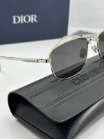 عینک فریم نقره ای عدسی دودی dior90 s1u - Image 3