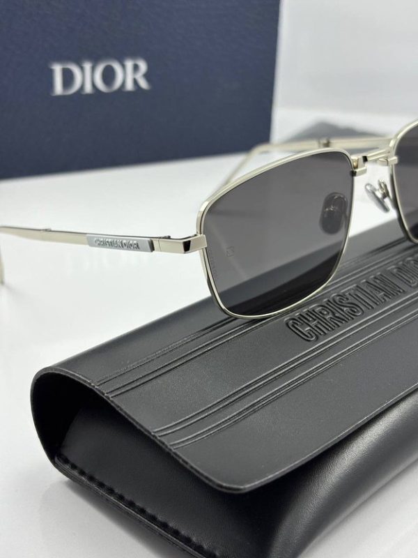 عینک فریم نقره ای عدسی دودی dior90 s1u - Image 3