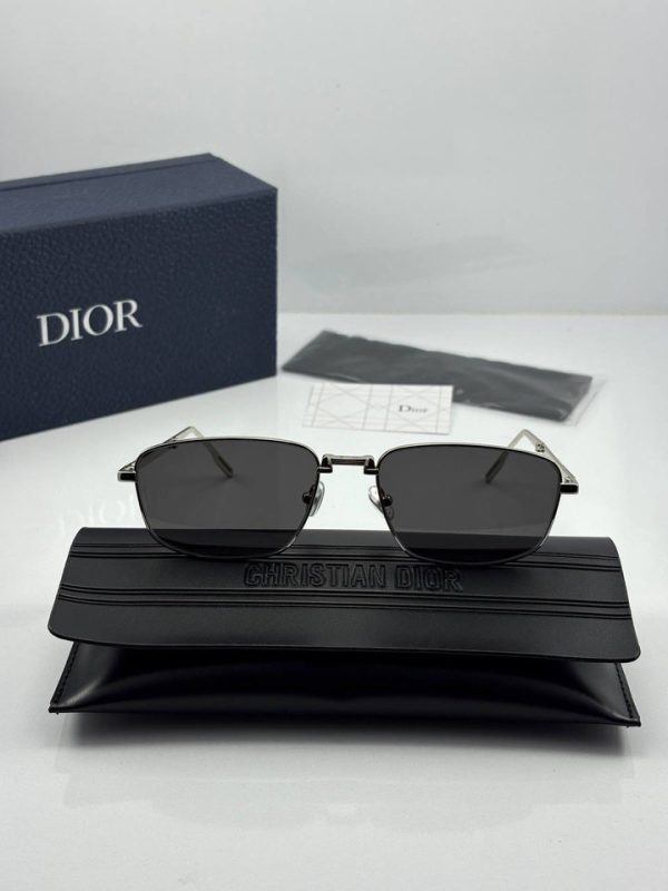 عینک فریم نقره ای عدسی دودی dior90 s1u - Image 4