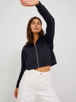 سویشرت کراپ مشکی jack&jones