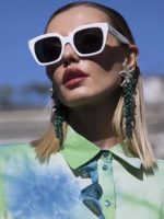 عینک celine - cl40198f سفید عدسی دودی - Image 5