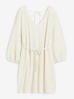 پیراهن پفکی کرمی H&M