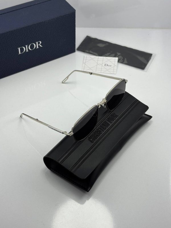 عینک فریم نقره ای عدسی دودی dior90 s1u - Image 2