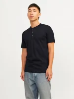 تیشرت مشکی 3دکمه jack&jones