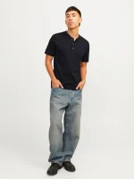 تیشرت مشکی 3دکمه jack&jones - Image 4