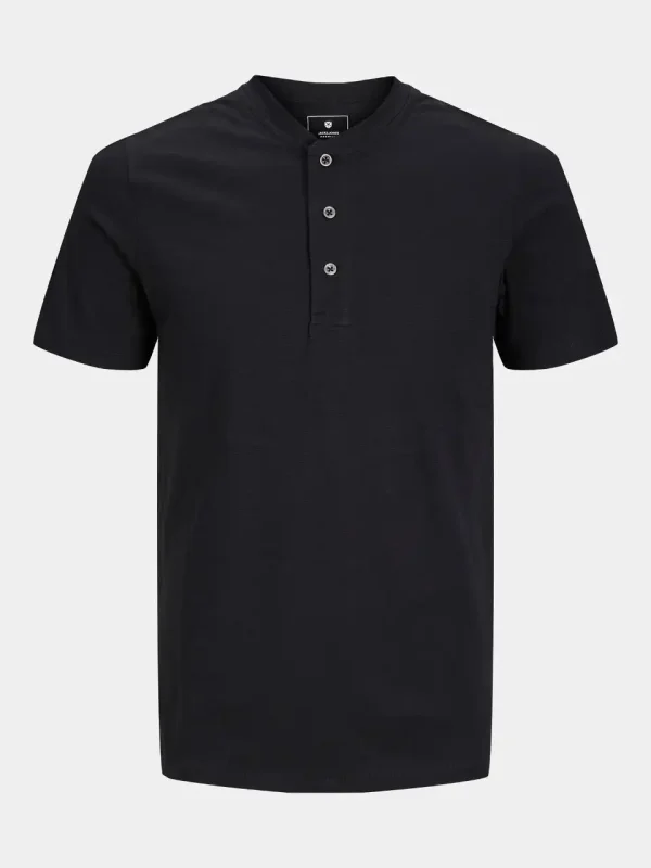 تیشرت مشکی 3دکمه jack&jones - Image 7