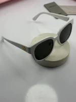 عینک miu miu -mu01zs فریم سفید عدسی دودی - Image 4