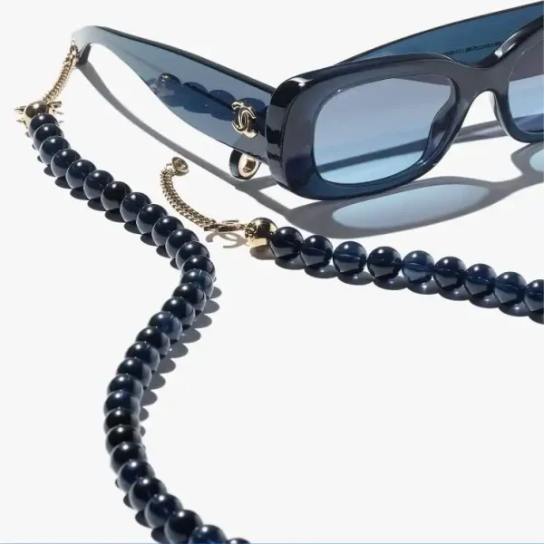 عینک chanel-5488 آبی شفاف - Image 4