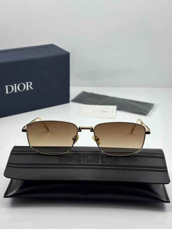 عینک فریم طلایی عدسی هایلایت قهوه ای dior90 s1u - Image 4