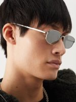 عینک فریم نقره ای عدسی هایلایت روشن  dior90 s1u - Image 6