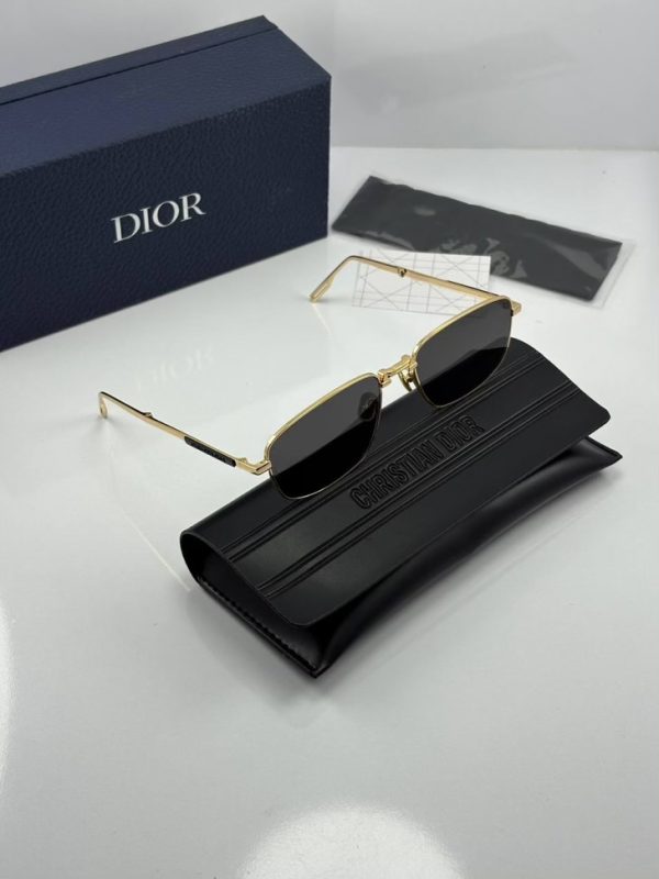 عینک فریم طلایی عدسی دودی dior90 s1u - Image 2