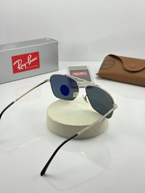عینک‌ rb-3636p فریم نقره ای عدسی سبز - Image 3