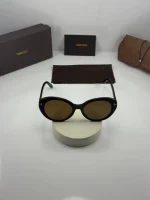 عینک tomford-1009 مشکی براق عدسی قهوه ای - Image 2