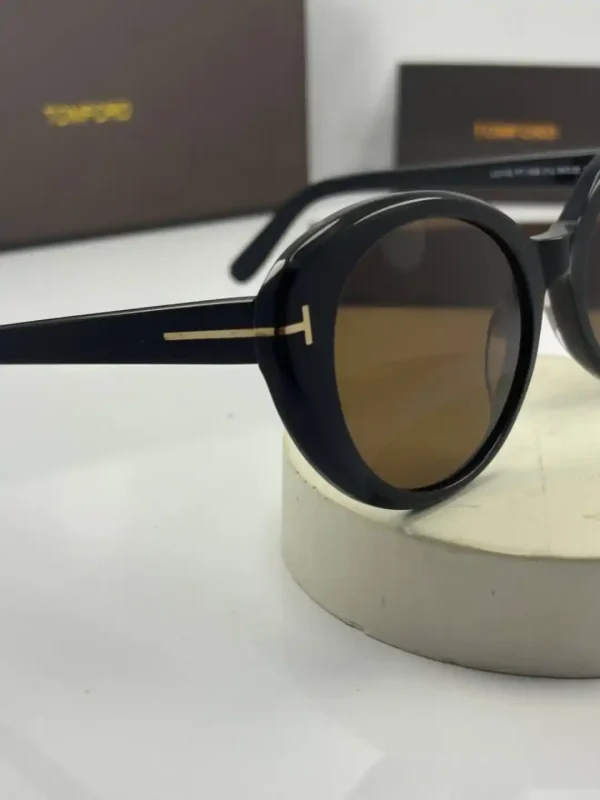 عینک tomford-1009 مشکی براق عدسی قهوه ای - Image 5