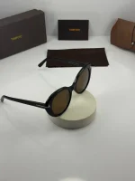 عینک tomford-1009 مشکی براق عدسی قهوه ای - Image 3