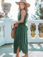 ساحلی تمام سبز نخی کاپشی - Image 3