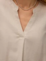 شومیز کرم لینن - Image 3