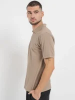 تیشرت کرم یقه دار - Image 4
