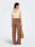 شلوار قهوه ای کرپ jdy - Image 2