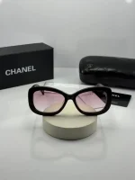 عینک chanel-5468B فریم زرشکی اکلیل دار - Image 2