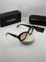 عینک chanel-5468B فریم زرشکی اکلیل دار
