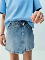 دامن شرتکی برمودا جین ابی zara - Image 2