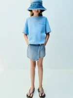 دامن شرتکی برمودا جین ابی zara - Image 4