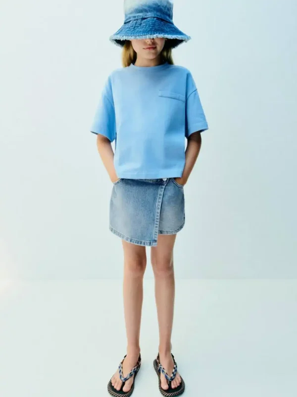 دامن شرتکی برمودا جین ابی zara - Image 4