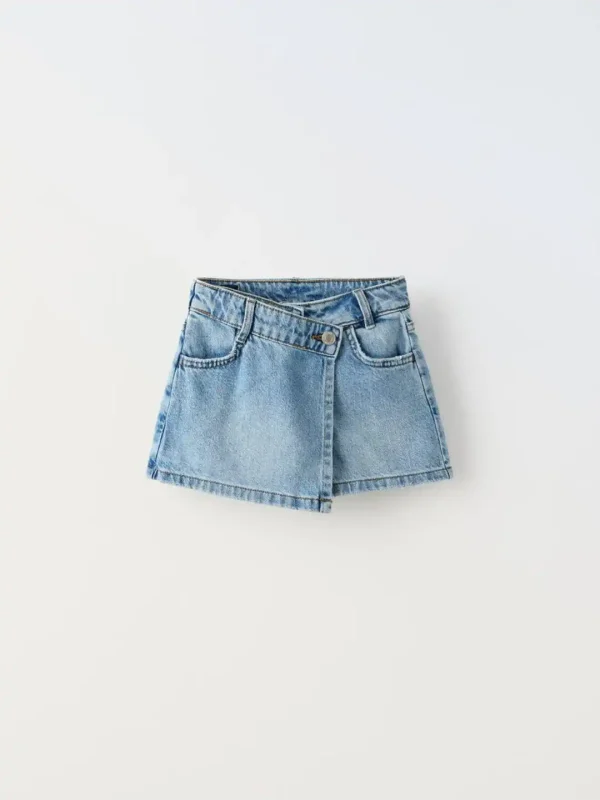دامن شرتکی برمودا جین ابی zara - Image 1