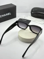 عینک chanel-5493 مشکی براق عدسی هایلایت - Image 4