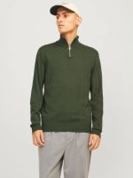 بافت نیم زیپ سبزjack&jones