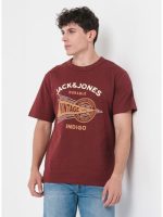 تیشرت زرشکی لوگو سفید jack&jones - Image 3
