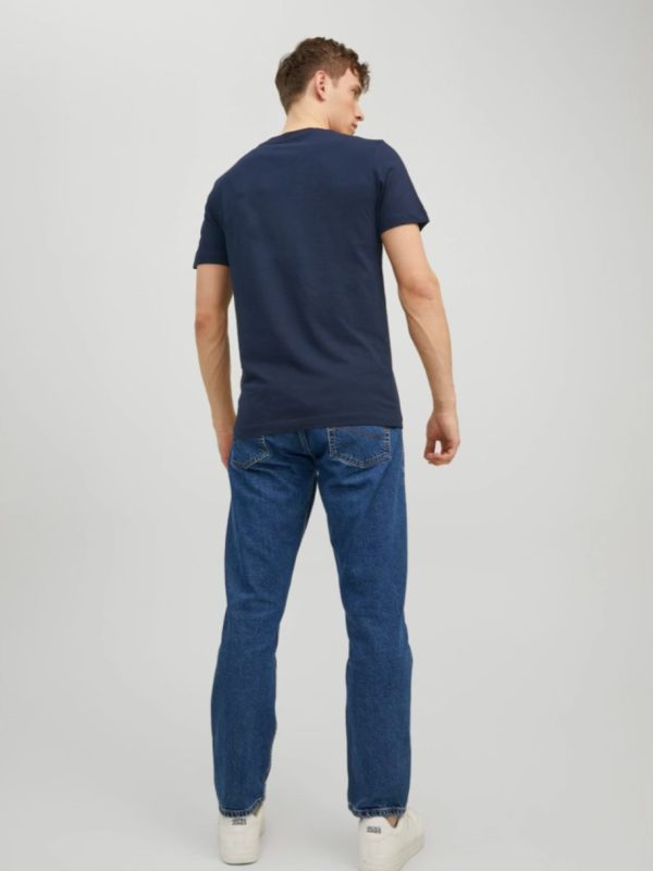 تیشرت سرمه ای لوگو سفید jack&jones - Image 3