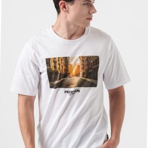 تیشرت سفید لوگو خیابانی jack&jones