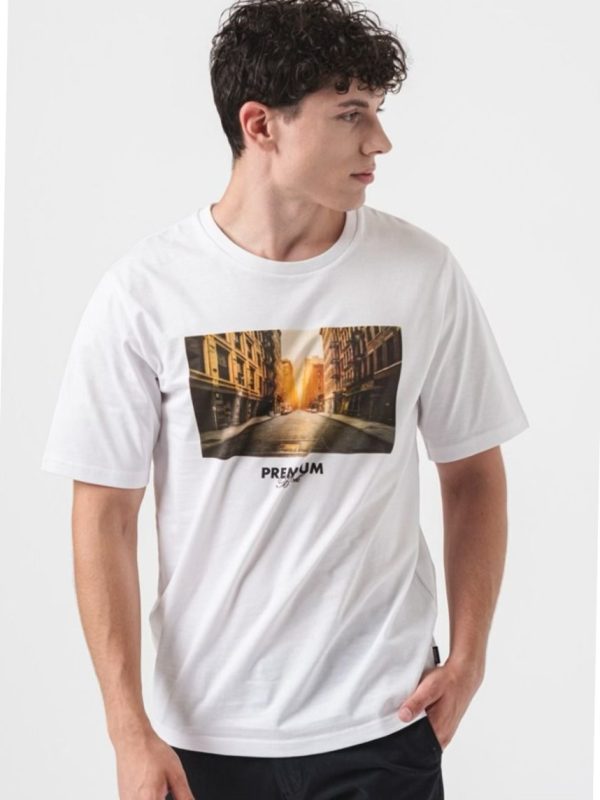 تیشرت سفید لوگو خیابانی jack&jones - Image 1