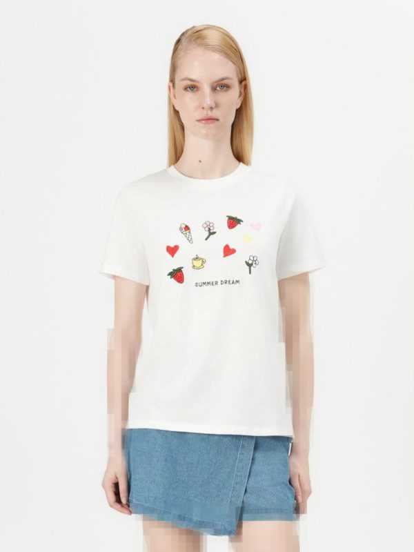 تیشرت سفیدSUMMERDREAM - Image 1