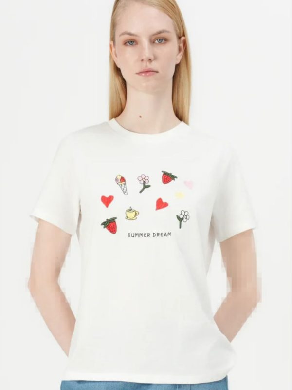 تیشرت سفیدSUMMERDREAM - Image 3