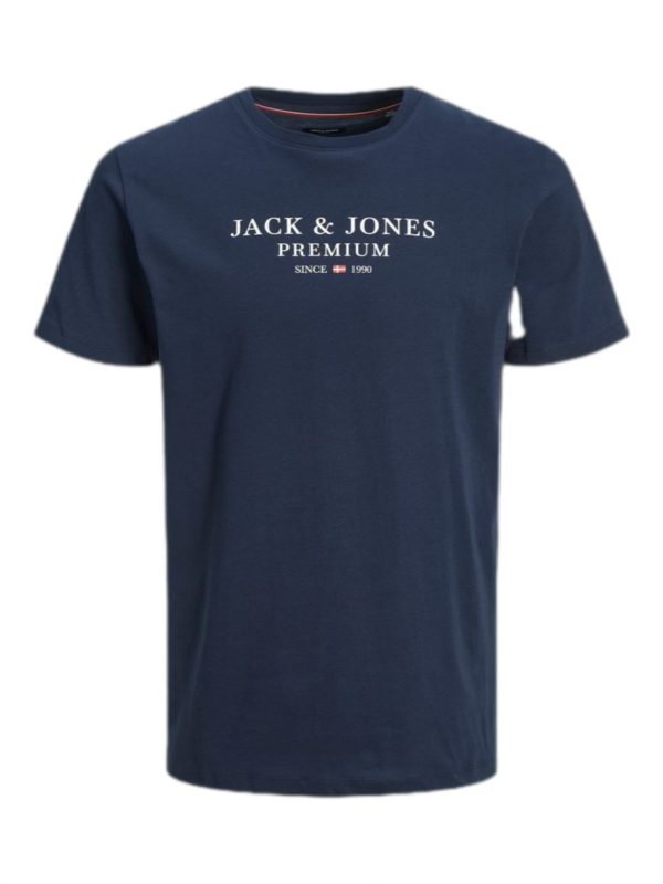 تیشرت سرمه ای لوگو سفید jack&jones - Image 1