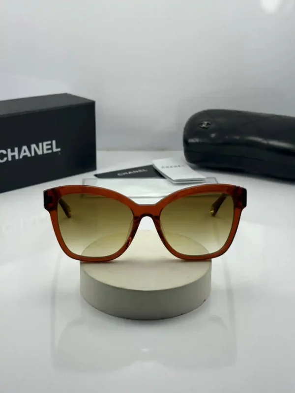 عینک chanel 5487 حنایی شفاف - Image 2